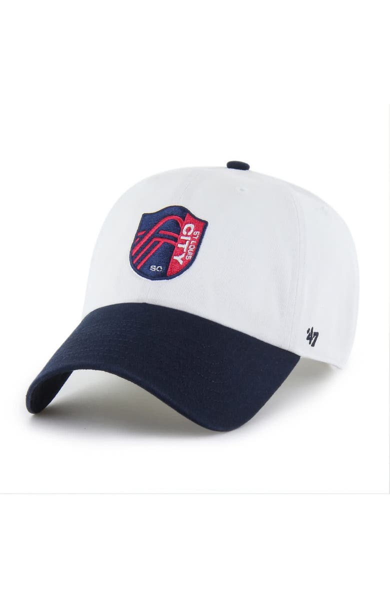 '47 Men's '47  White St. Louis CITY SC Two-Tone Clean Up Adjustable Hat, Main, color, White