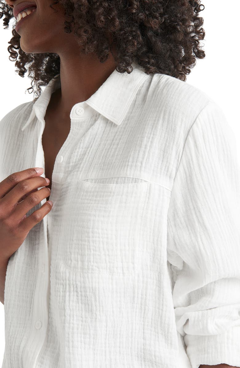 Splendid Kit Cotton Button-Up Blouse, Alternate, color, White