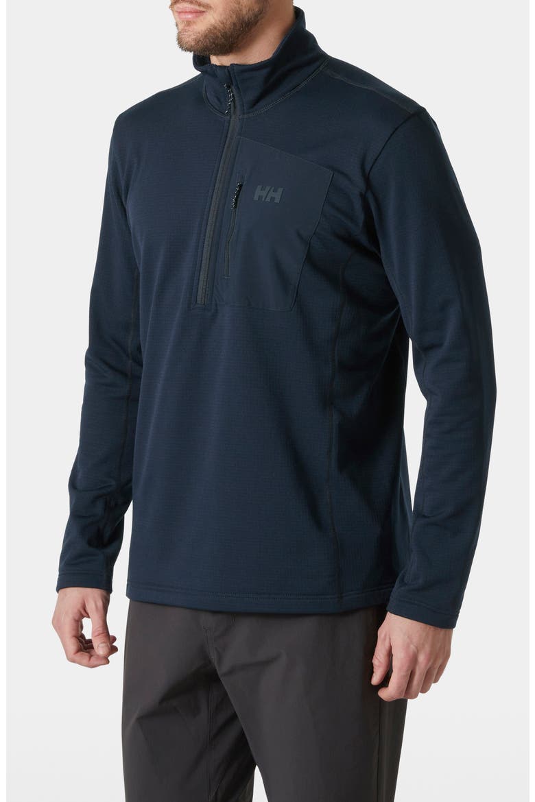 Versatile Half Zip Midlayer Fleece Pullover, Main, color, NAVY