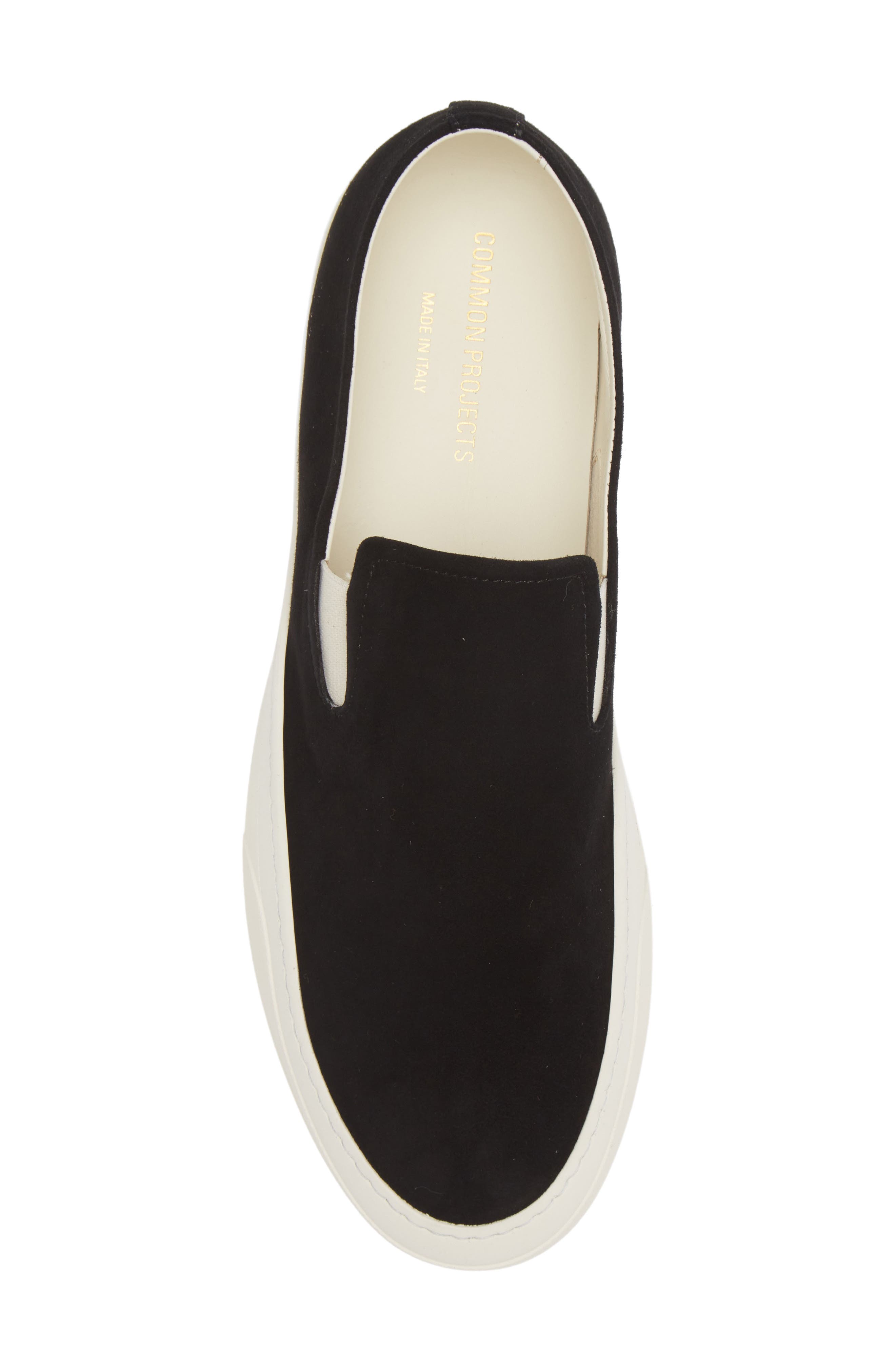 Common Projects Suede Slip-On Sneaker, Alternate, color, Black