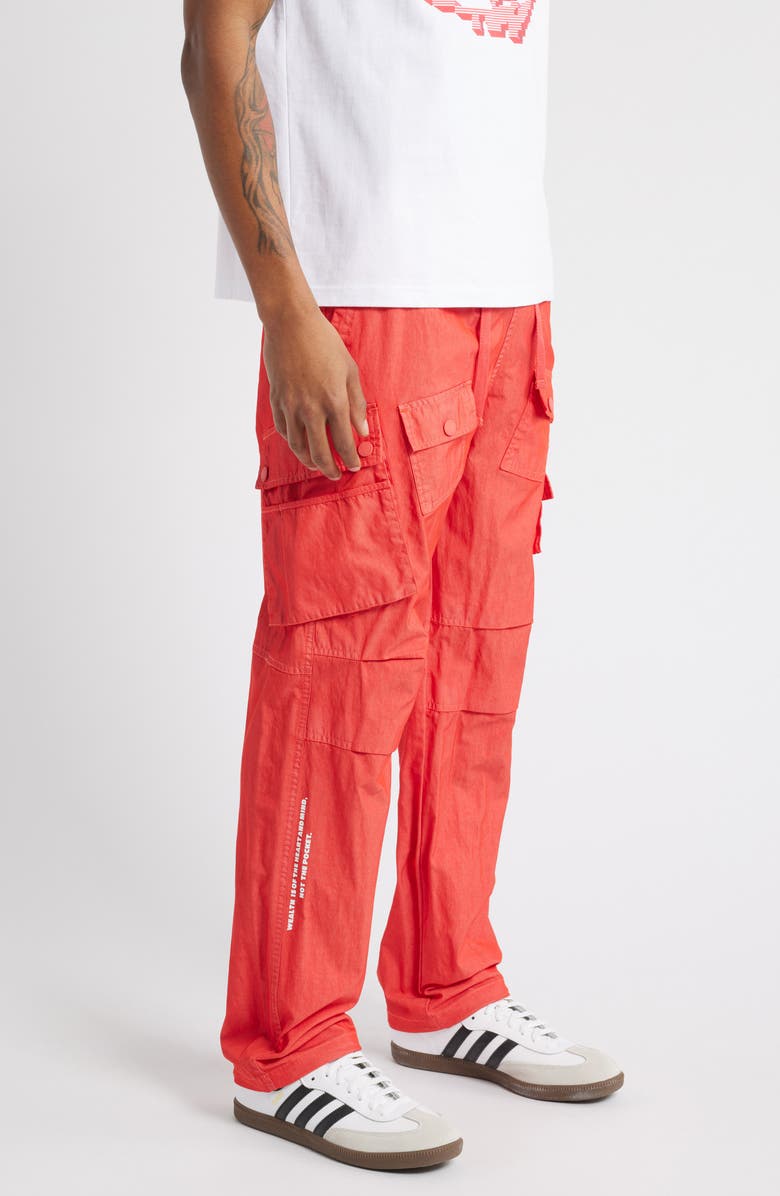 Billionaire Boys Club BB Flagship Stargate Drawstring Cargo Pants, Alternate, color, Red