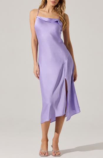 Astr The Label Cowl Neck Slipdress In Lavender