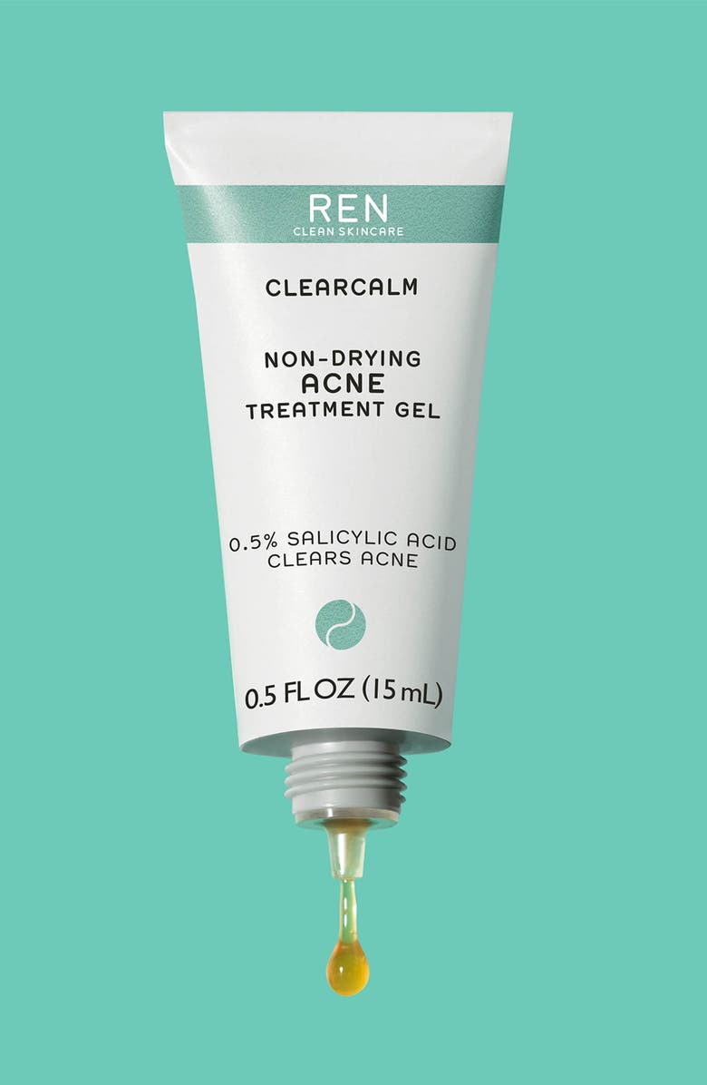 REN Clean Skincare Clearcalm Non-Drying Acne Treatment Gel, Alternate, color, 