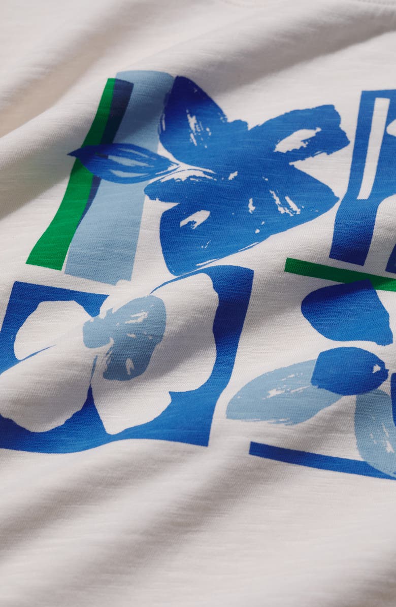 Seasalt Cornwall Copseland Organic Cotton Graphic T-Shirt, Alternate, color, Cutout Pansy Chalk