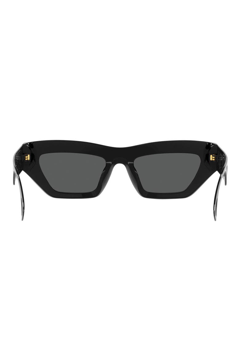 53mm Irregular Sunglasses, Alternate, color, BLACK