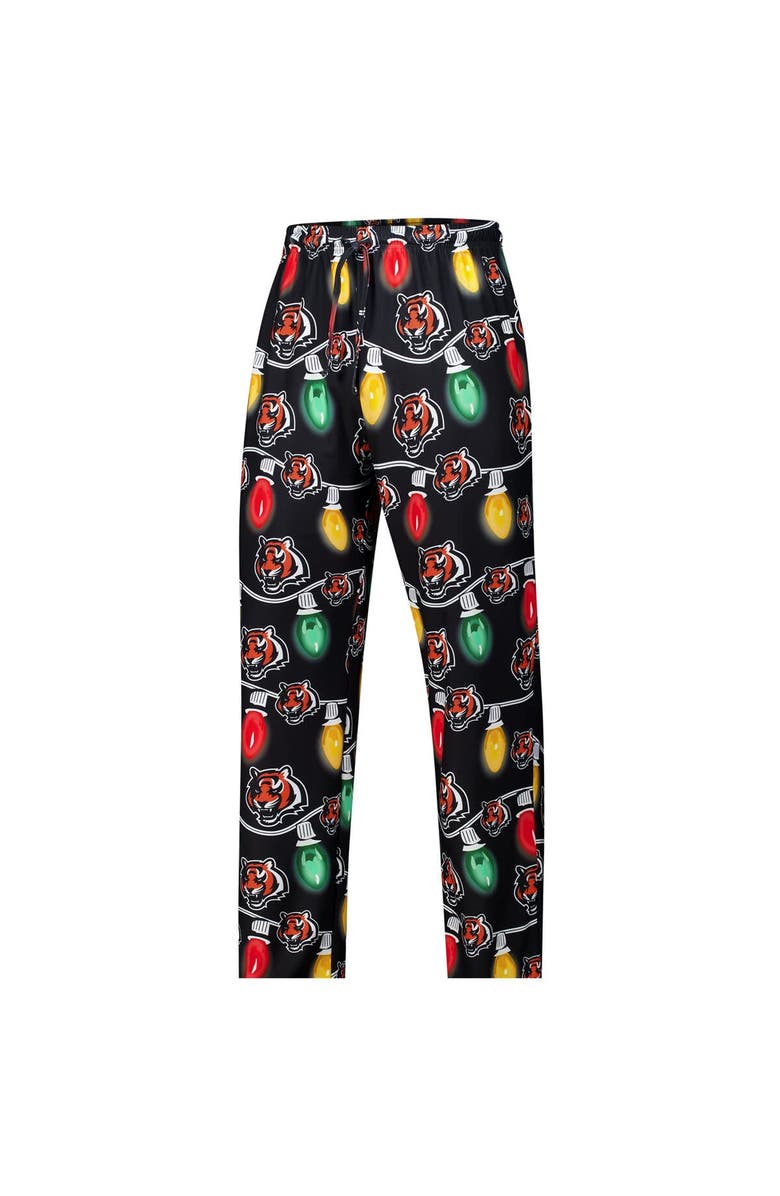 CONCEPTS SPORT Men's Concepts Sport  Black Cincinnati Bengals Garland Knit Raglan Long Sleeve T-Shirt and Pants Set, Alternate, color, Black