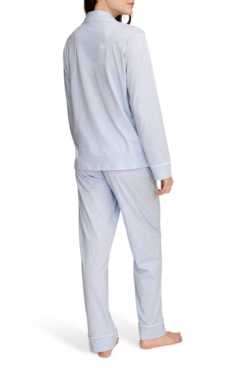 Geo Classic Lightweight Pima Cotton Pajamas, Alternate, color, BLUE