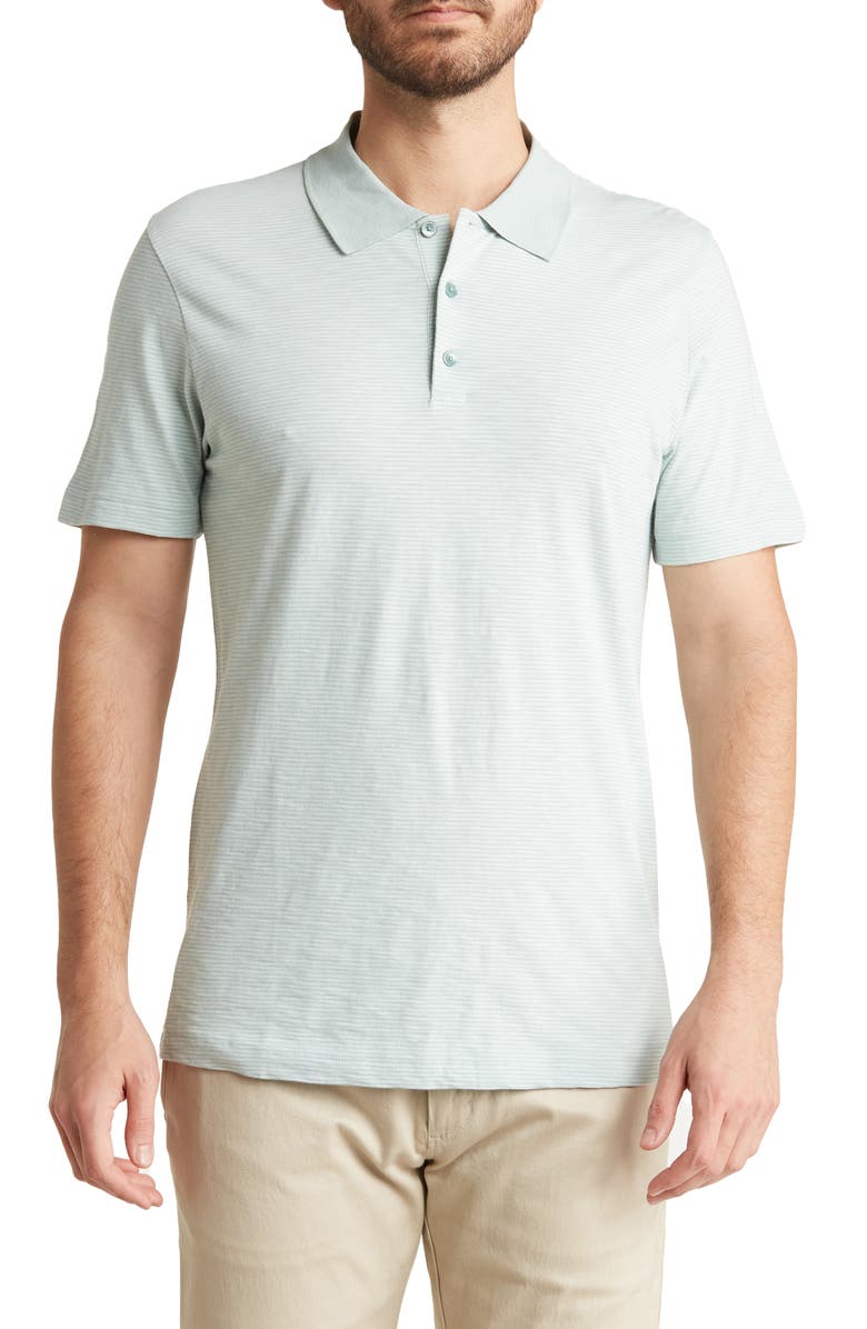 Theory Bron Stripe Cosmos Slub Cotton Polo, Main, color,