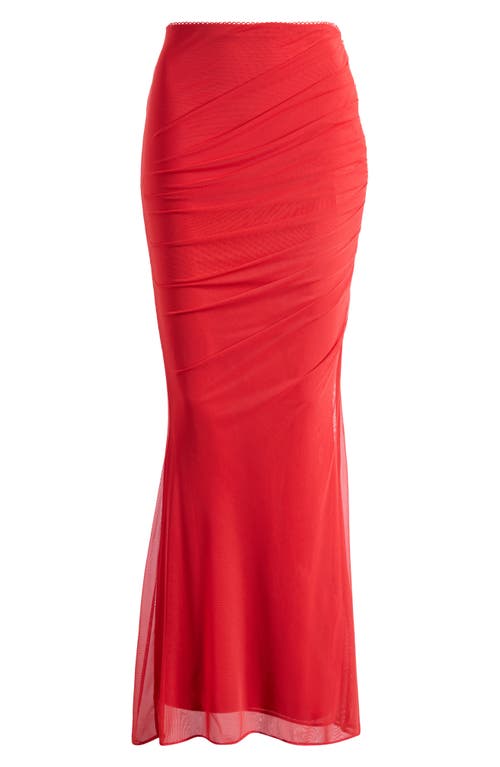 Shop House Of Cb Cassidy Maxi Skirt In Hauted Red
