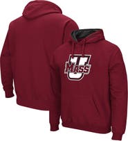 COLOSSEUM Men's Colosseum Maroon UMass Minutemen Arch and Logo Pullover Hoodie
