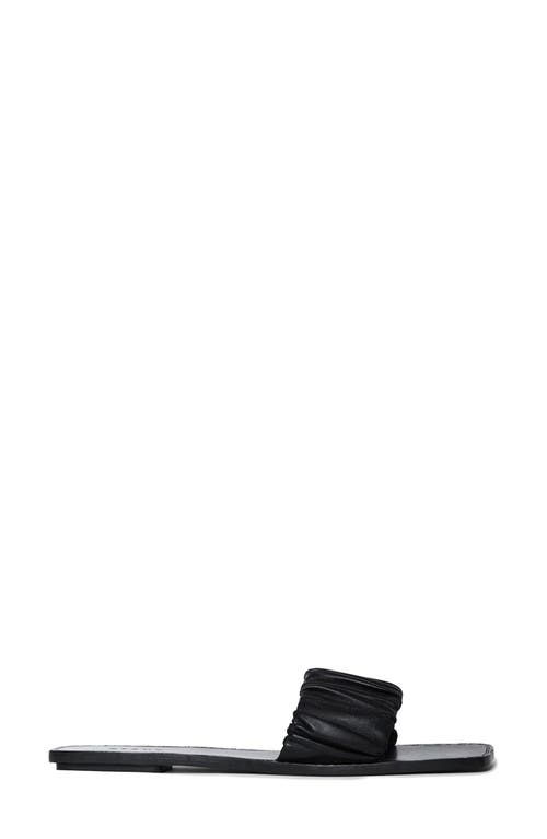 Staud Nina Ruched Slide Sandal In Black