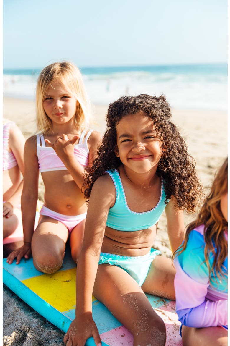 Kids' 4 The Thrill Of It Two-Piece Swimsuit, Alternate, color, AQUA CRYSTAL