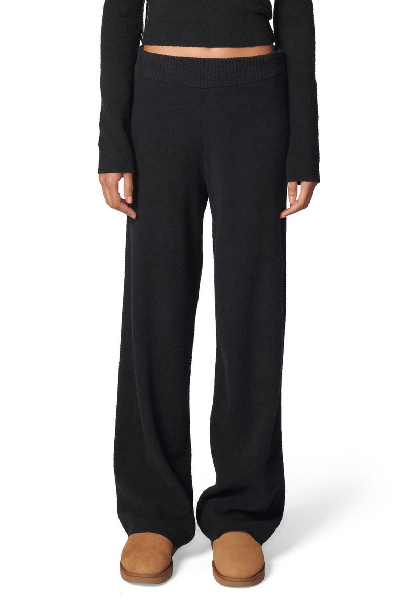 Florence by Mills Lounge Wide Leg Sweater Pant, Main, color, Black