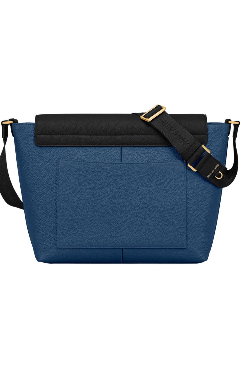 MAISON de SABRÉ Leather Flaire Messenger Bag, Alternate, color, Pacific Caviar