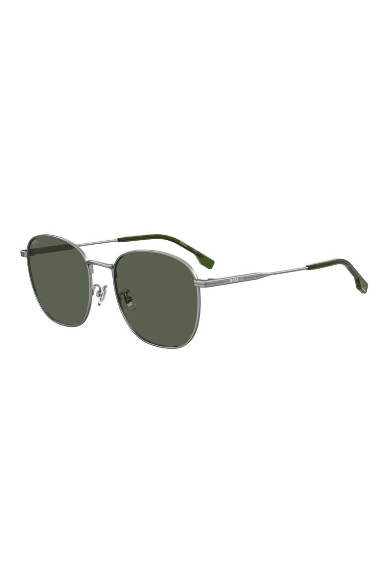 57mm Square Sunglasses, Alternate, color, RUTHENIUM