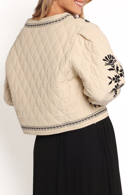 Petal And Pup Petal & Pup Vako Floral Quilted Jacket In Neutral