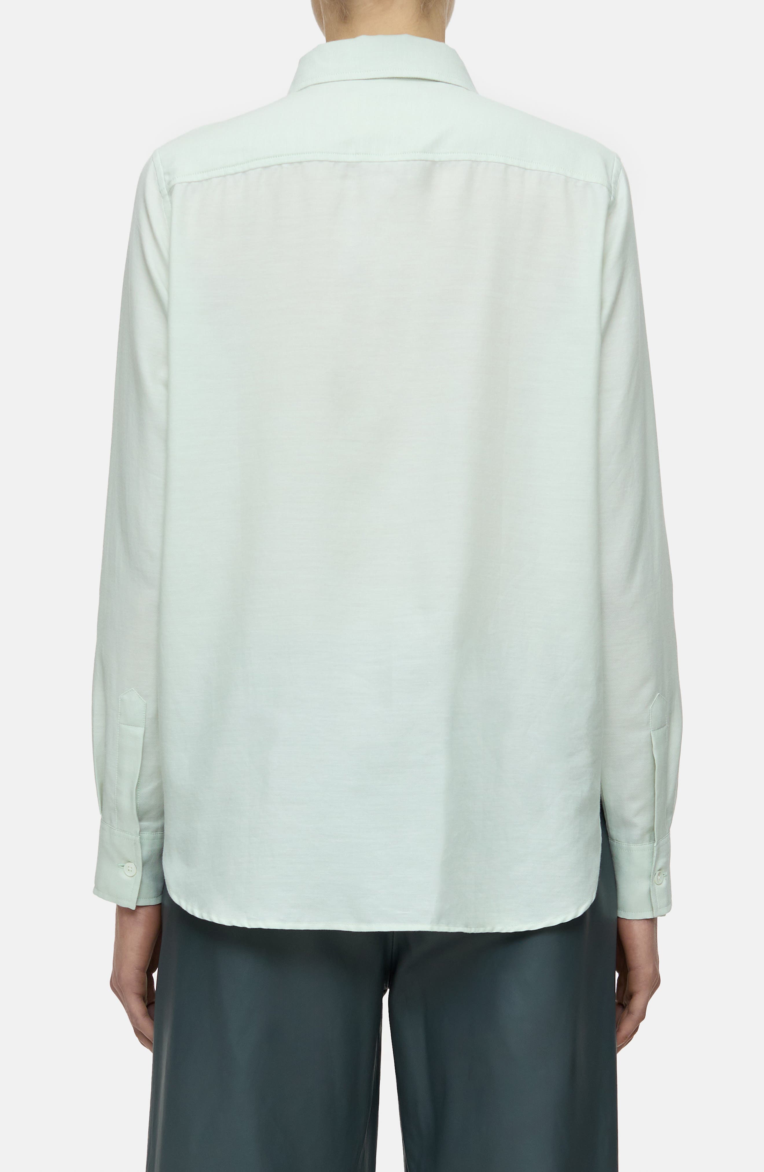Cotton & Cashmere Blend Button-Up Shirt - image 2