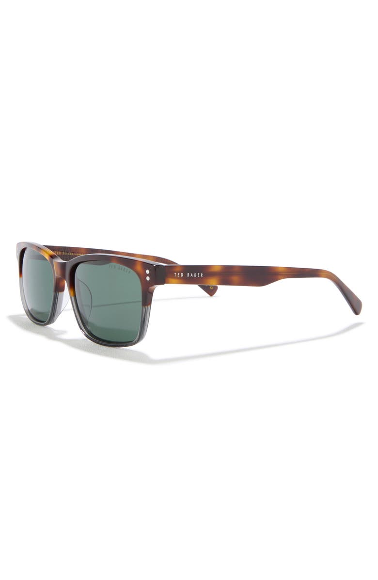 Ted Baker 55mm Polarized Square Sunglasses, Alternate, color, Tortoise