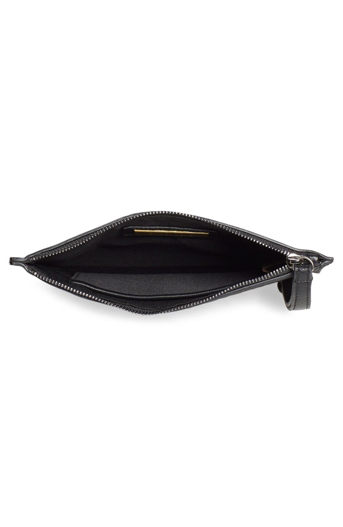 Genuine Calf Hair Clutch, Alternate, color, BLACK