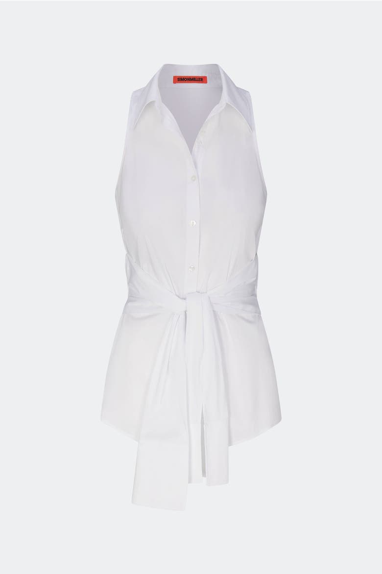 Inna Sleeveless Poplin Top, Main, color, Macadamia