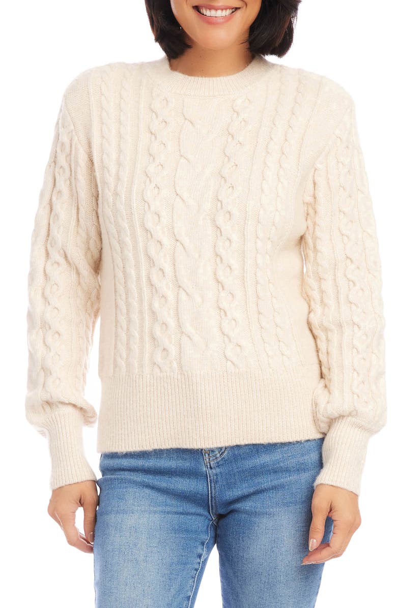 Karen Kane Cable Stitch Sweater, Main, color, 