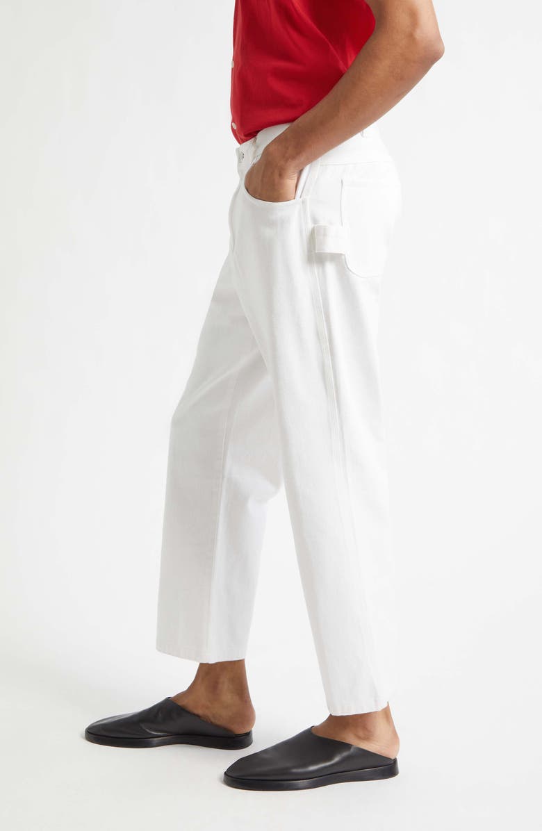 Bode Knolly Brook Twill Trousers, Alternate, color, White