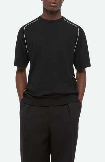 Helmut Lang Contrast Piping Wool T-Shirt