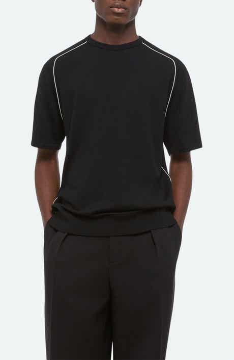 Helmut Lang Contrast Piping Wool T-Shirt