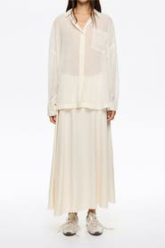Bimba y Lola Flared A-Line Midi Skirt