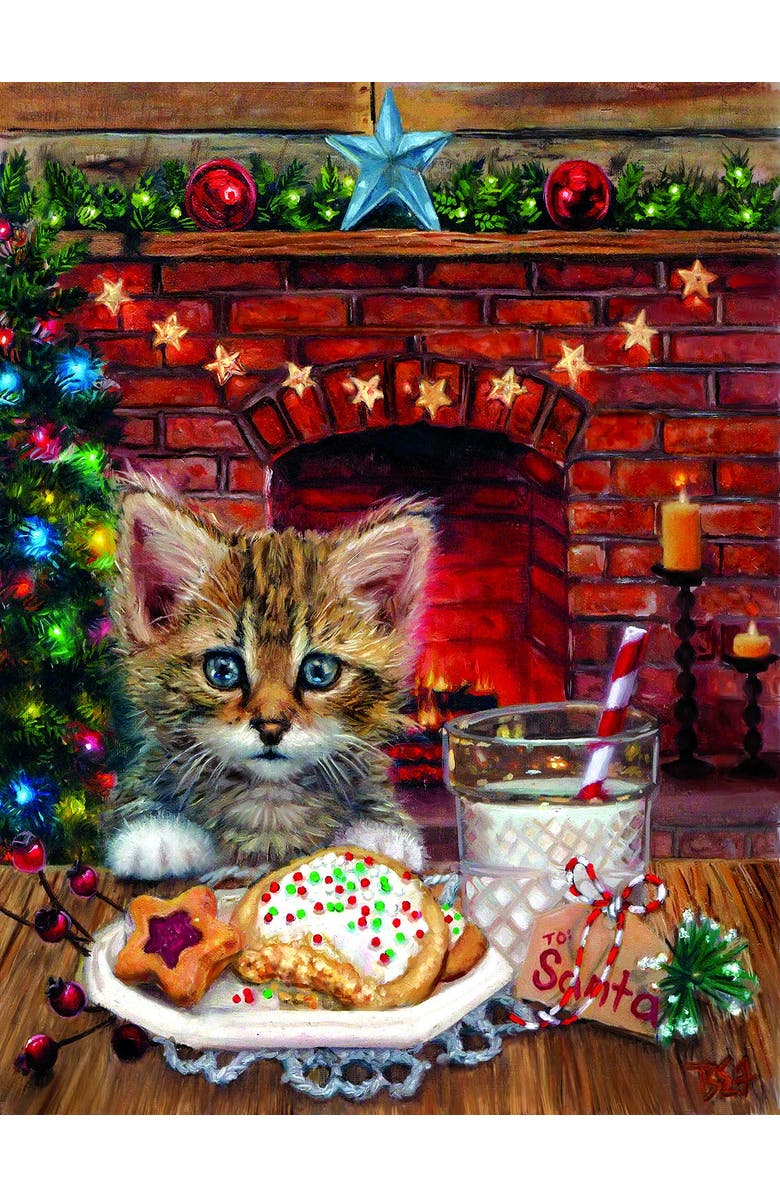 Sunsout A Surprise for Santa 500 piece Jigsaw Puzzle for Adults, Alternate, color, Multicolor