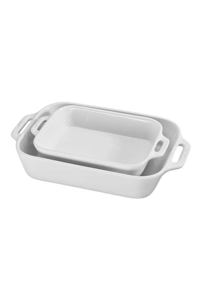2-Piece Baking Dish - White, Alternate, color, WHITE