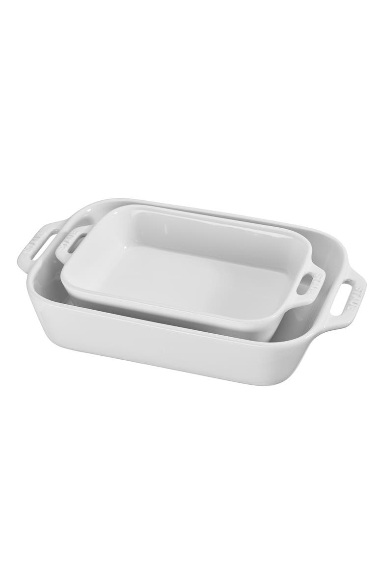 Staub 2-Piece Baking Dish - White, Alternate, color, White