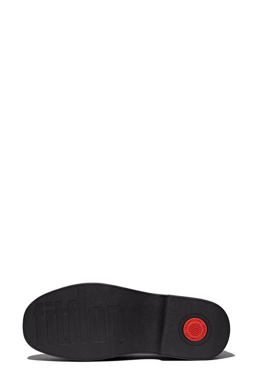 Fitflop Luma Demi Wedge Leather Oxford In Black