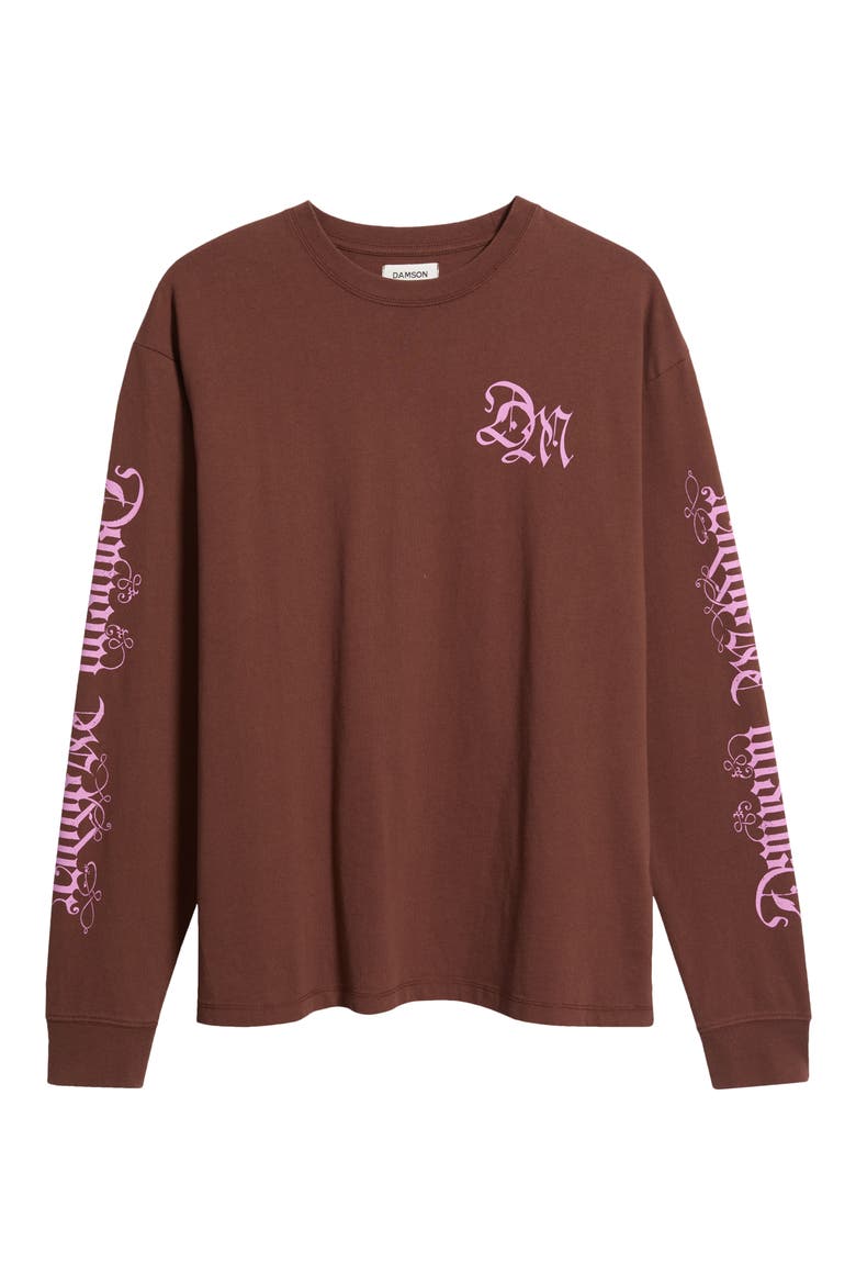 Pleasant Slumber Graphic Long Sleeve T-Shirt, Alternate, color, CHOCOLATE