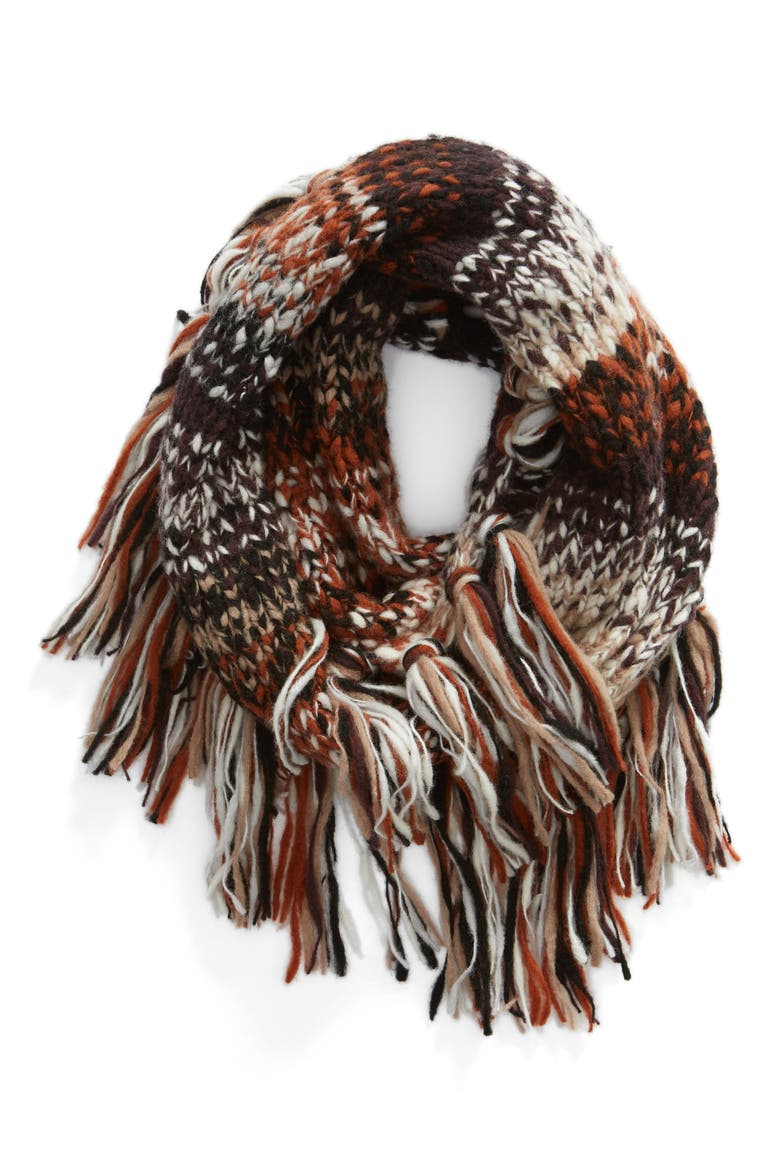 Chunky Degrade Infinity Scarf, Alternate, color, PICANTE