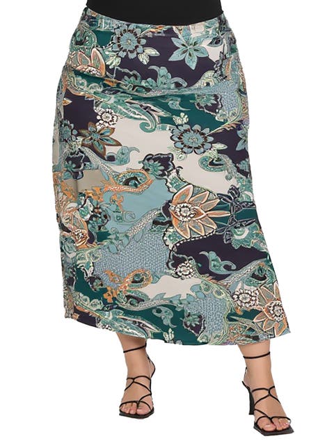 Paisley Print Maxi Skirt