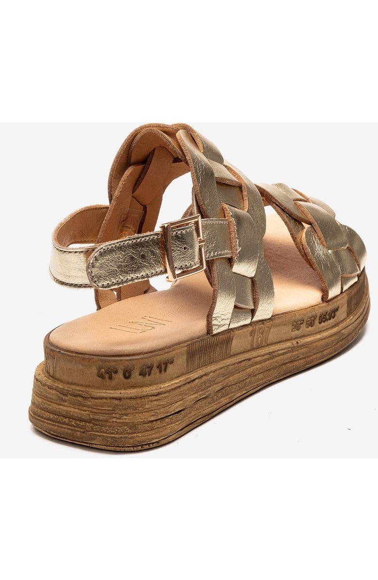 Forever & Always Shoes Elvoro Leather Sandal, Alternate, color, Gold