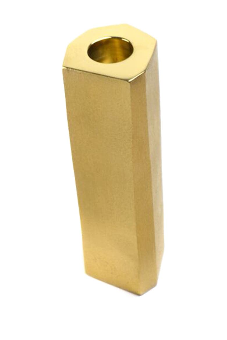 Tilted Hexagon Candleholder, Main, color, MATT/SHINY
