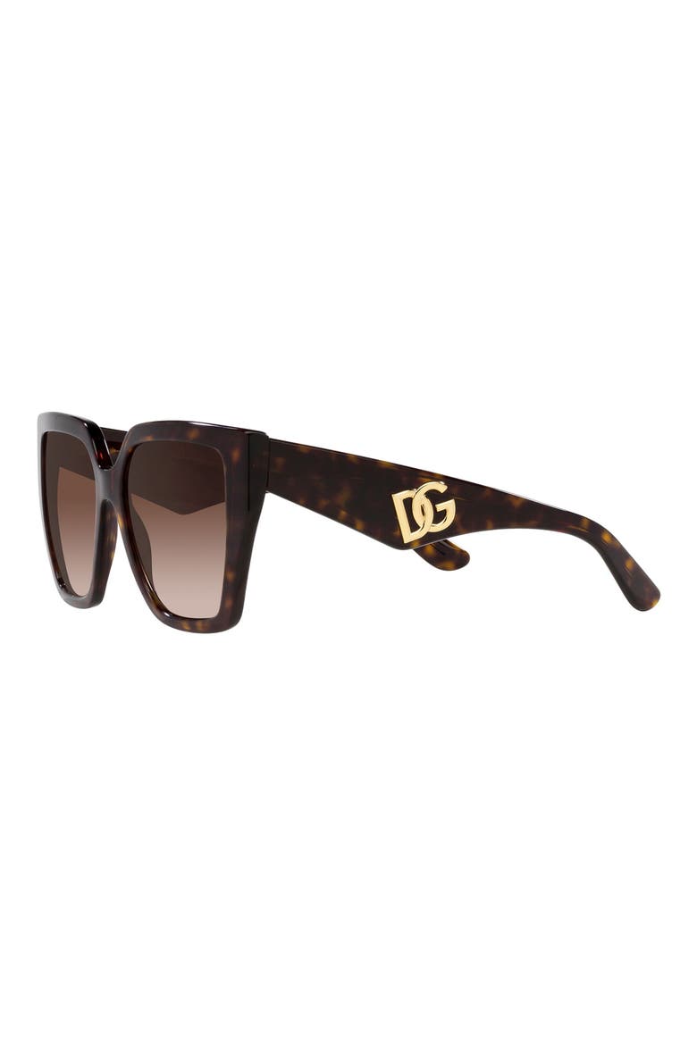 55mm Gradient Square Sunglasses, Alternate, color, HAVANA