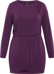 City Chic Kasey Long Sleeve Minidress