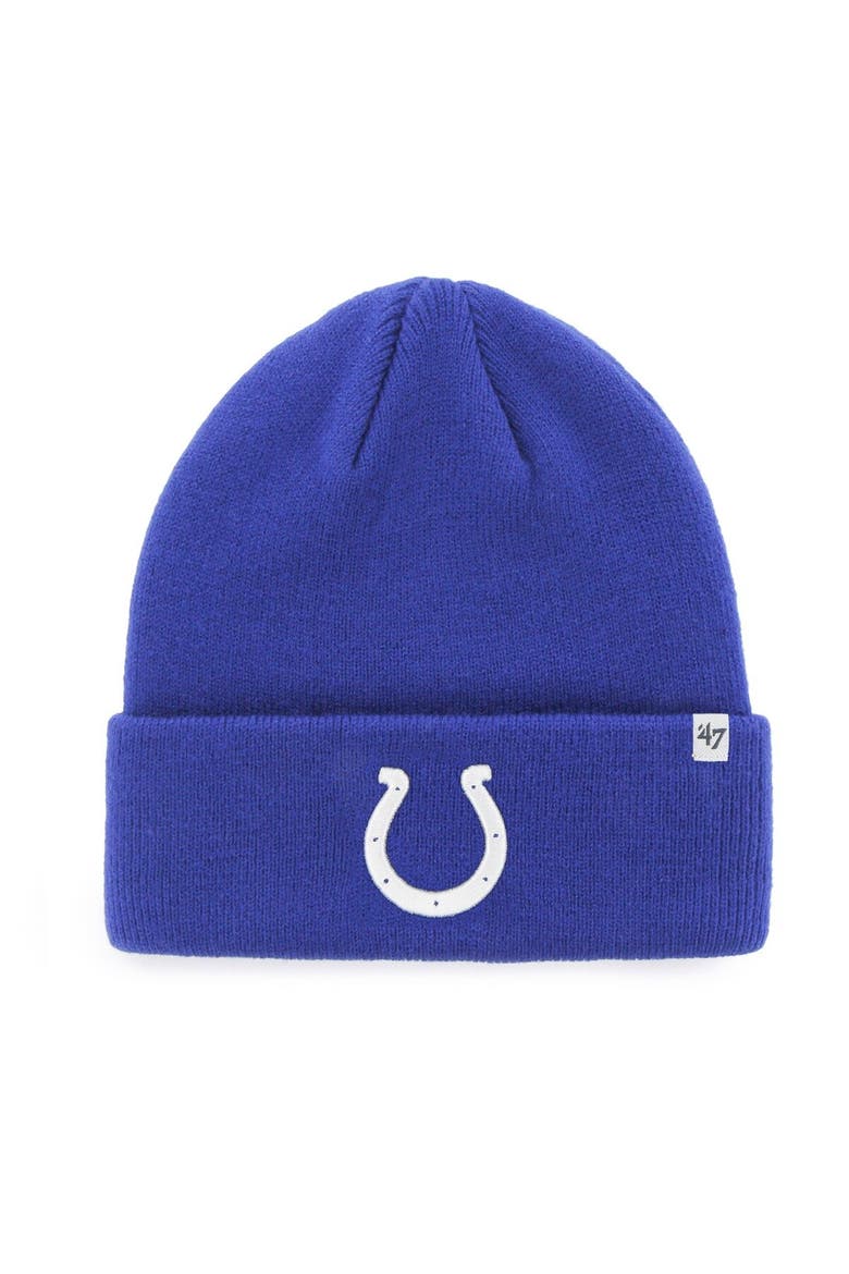 Youth '47 Royal Indianapolis Colts Basic Cuffed Knit Hat, Main, color, Royal
