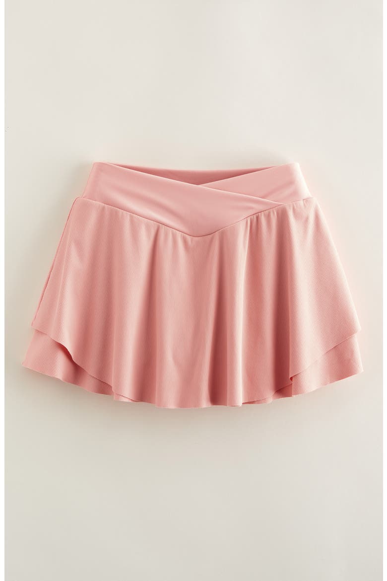 Kids' Run Play Layered Skort, Main, color, PINK PUDDING