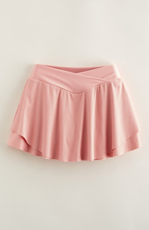 Zella Girl Kids' Run Play Layered Skort In Pink