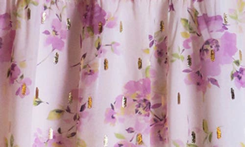 Shop Zunie Kids' Smocked Tank Top & Maxi Skirt Matching Set In Ivory/orchid