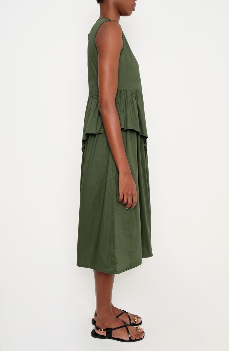 The Lulo Project The Bloodline Ruffle Sleeveless Midi Dress, Alternate, color, Military Green 19