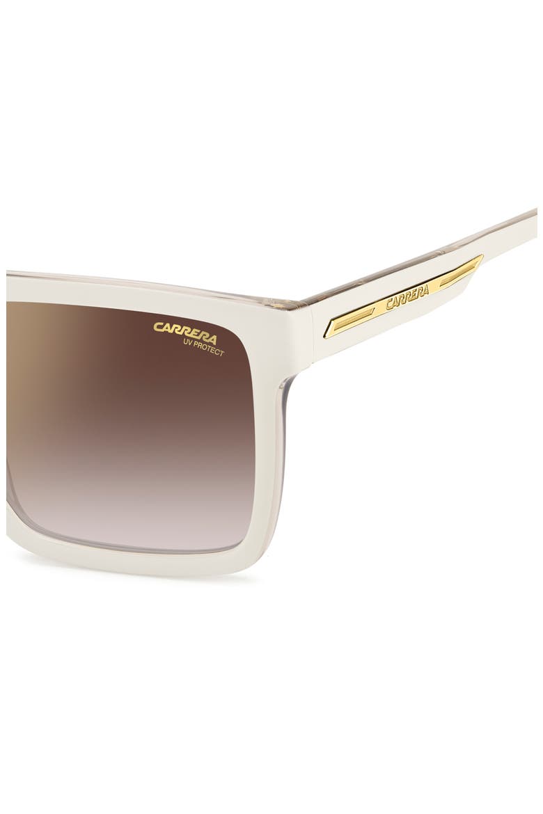 Victory 58mm Rectangular Flat Top Sunglasses, Alternate, color, GOLD IVORY