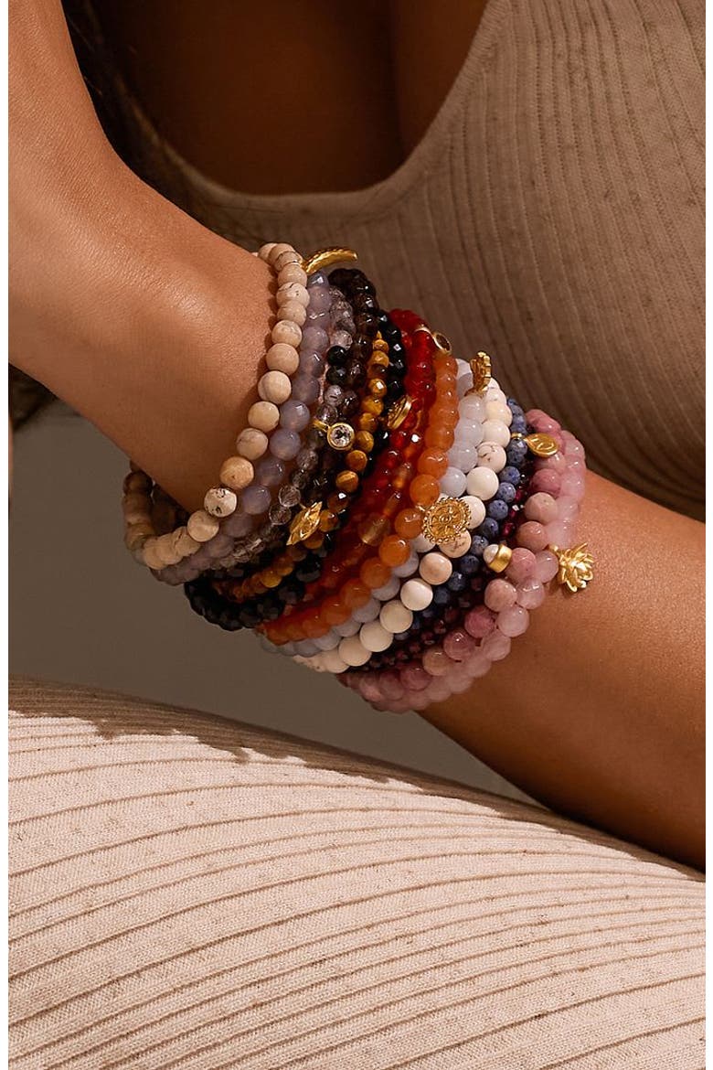 Manifest Positivity Gemstone Bracelet Set, Alternate, color, Multicolor