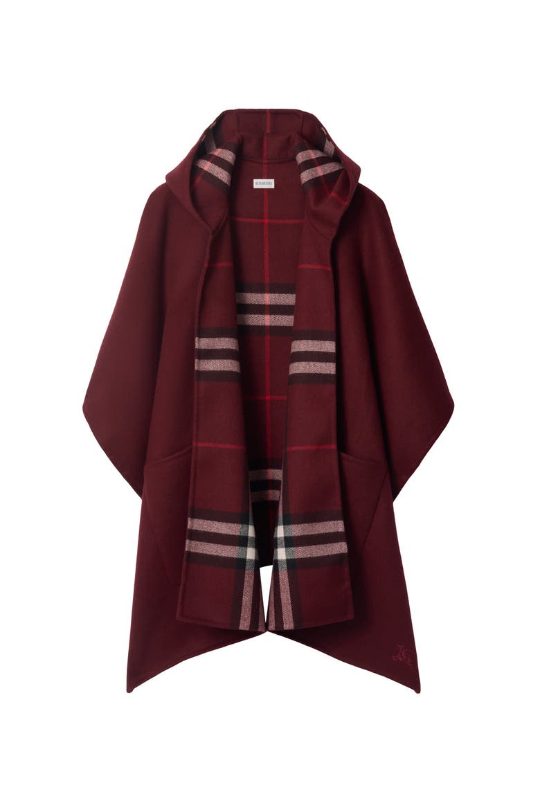ST SLD CHK CSE CTH CAPE, Main, color, OXBLOOD RED