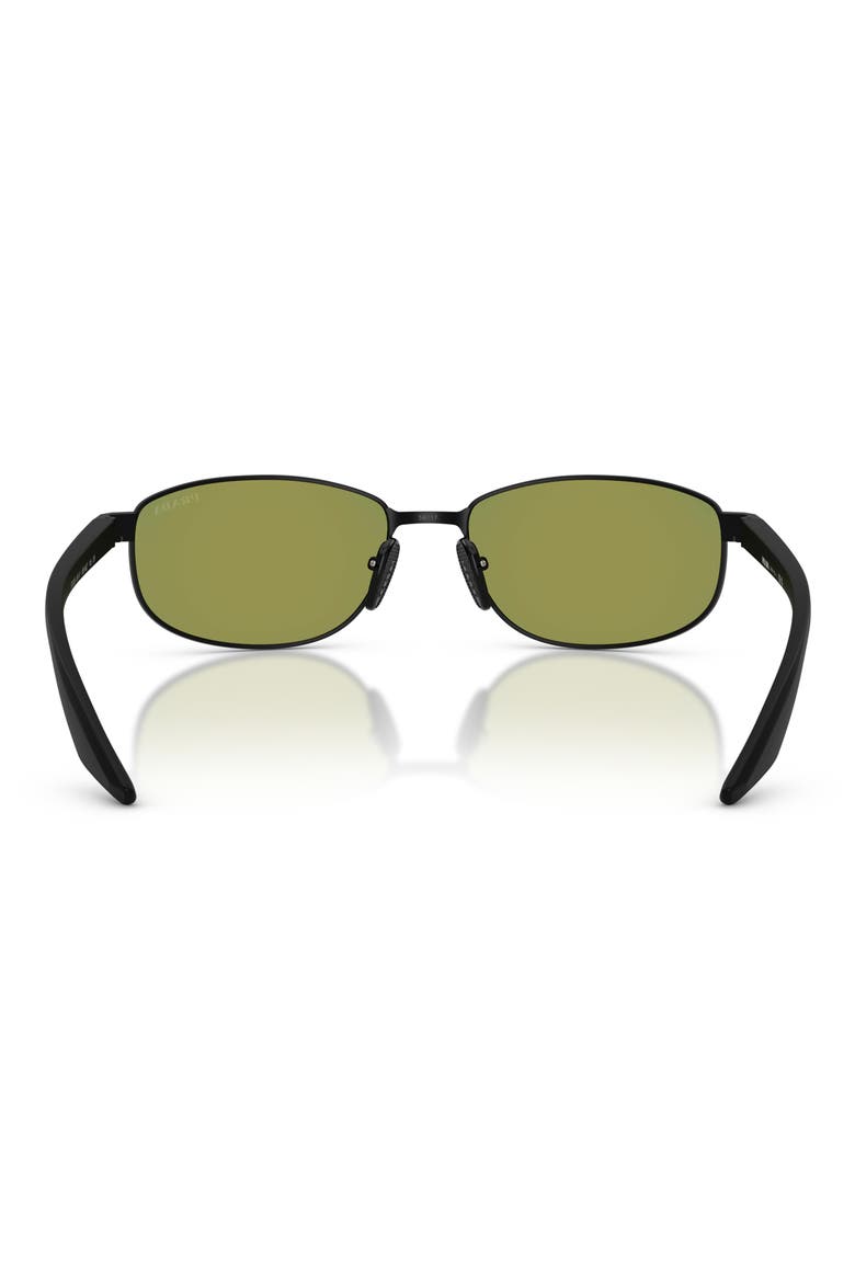 58mm Oval Sunglasses, Alternate, color, MATTE BLACK / GREY/ VIOLET