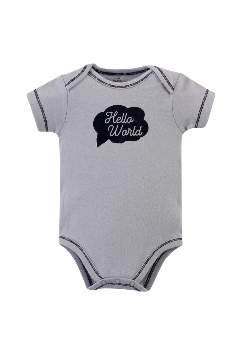 Touched by Nature Organic Cotton Infant One-Pieces, Alternate, color, Mr. Moon